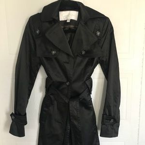 Jessica Simpson black trench coat small